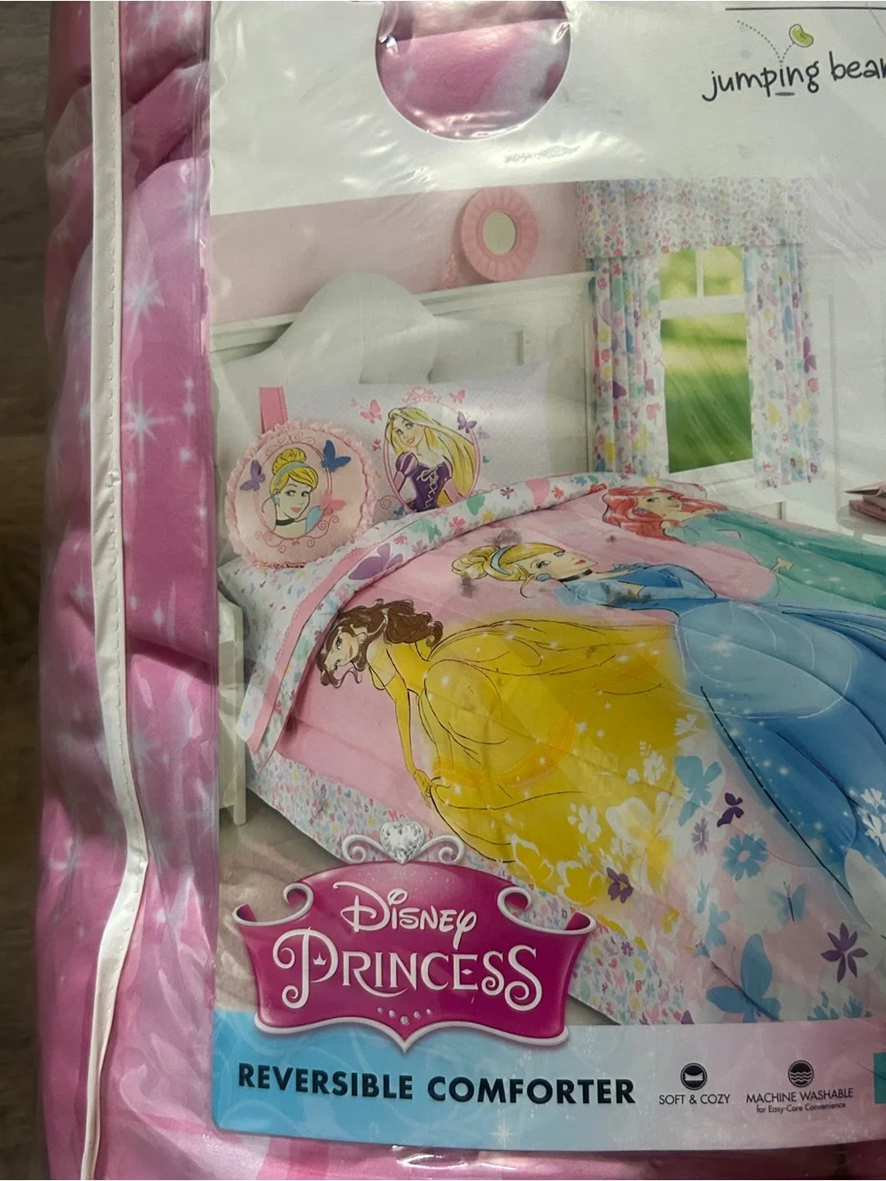 Disney Princess Reversible Comforter Soft And Cozy Size Twin Belle Cinderella